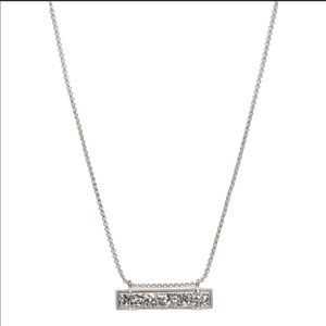 Kendra Scott Leonar silver drusy necklace